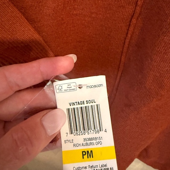 Style & Co. Women's Sweater in Rust Orange - Picture 4 of 5